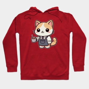 Coffee Cat Barista Hoodie